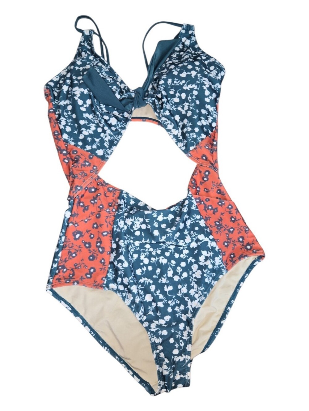 NWT Nani Floral Cutout One-Piece Swimsuit - Size L